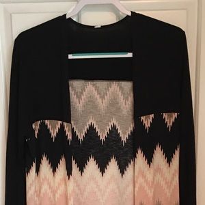 By Together; zigzag design; comfy polyester; duster jacket